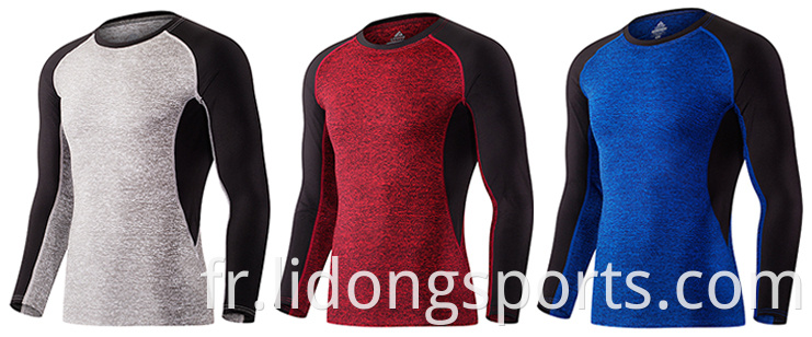 Uniformes OEM Lidong en gros de haute qualité Polyester pour hommes Sport Yoga Long Mancheur Fitness Wear